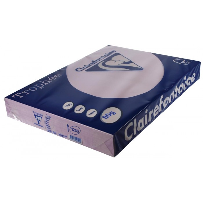 legaal musicus hebzuchtig Clairefontaine Trophée Pastel, gekleurd papier, A3, 80gr, pak a 250 vel,  lila kopen? (1250C) | VerraXL Kantoor